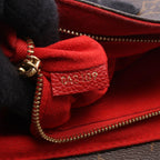 Louis Vuitton Shoulder Bag Sun Placido Monogram Cerise Canvas Leather — view 5