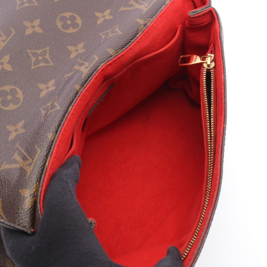 Louis Vuitton Shoulder Bag Sun Placido Monogram Cerise Canvas Leather — view 3