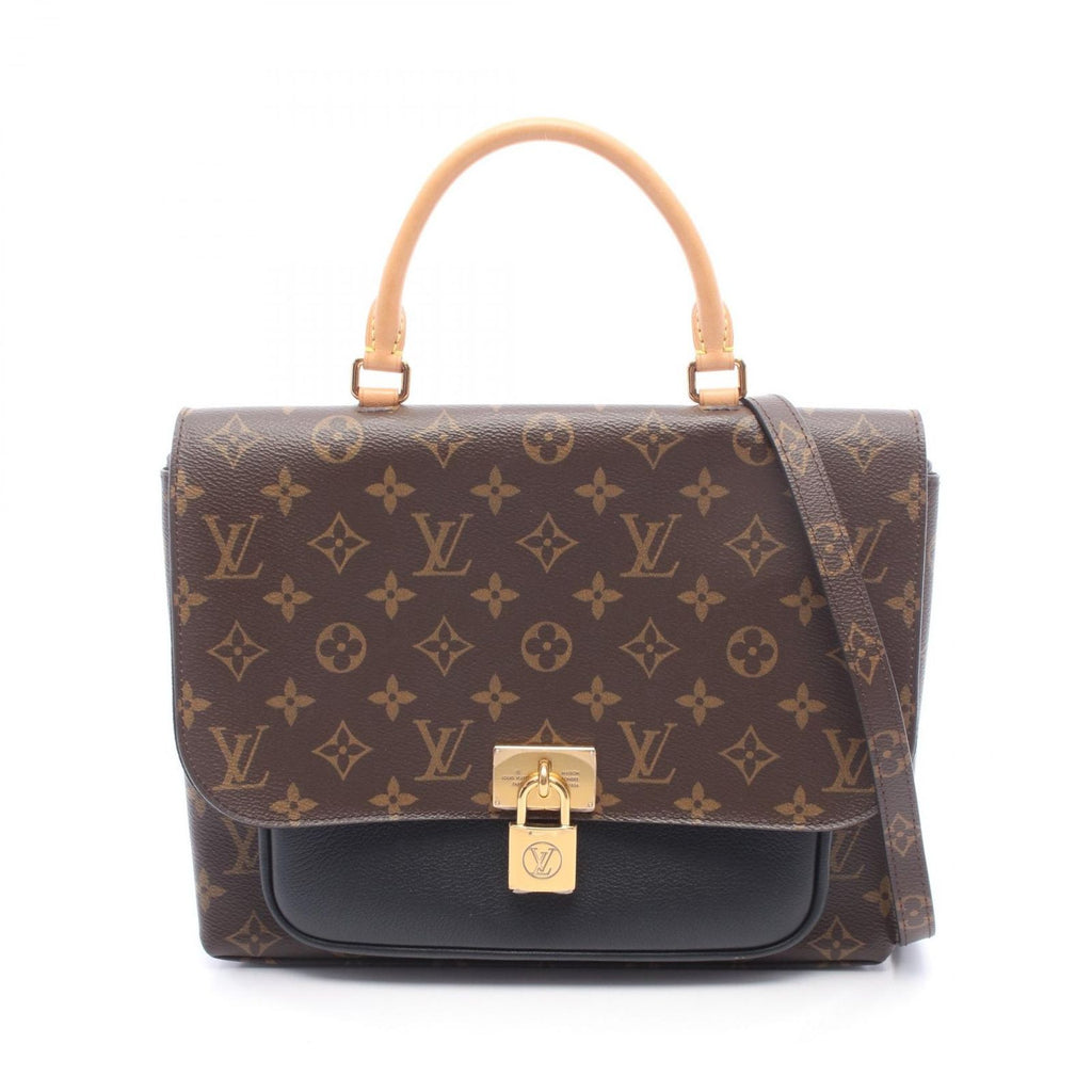 Louis Vuitton Marignan 2-Way Noir Canvas Leather Handbag