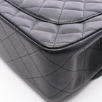 Chanel Shoulder Bag Maxi Quilted 30 Classic Large Double Flap Black Caviar — view 8
