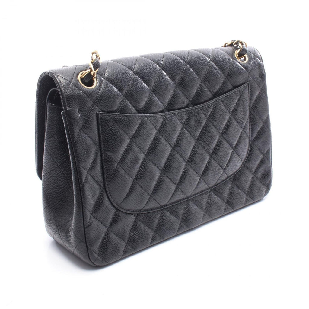 Chanel Shoulder Bag Maxi Quilted 30 Classic Large Double Flap Black Caviar — view 2