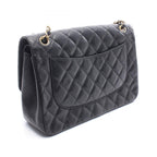 Chanel Shoulder Bag Maxi Quilted 30 Classic Large Double Flap Black Caviar — view 2