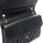Chanel Shoulder Bag Maxi Quilted 30 Classic Large Double Flap Black Caviar — view 7