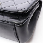 Chanel Shoulder Bag Quilted Black Lambskin Small Flap Chain — view 7
