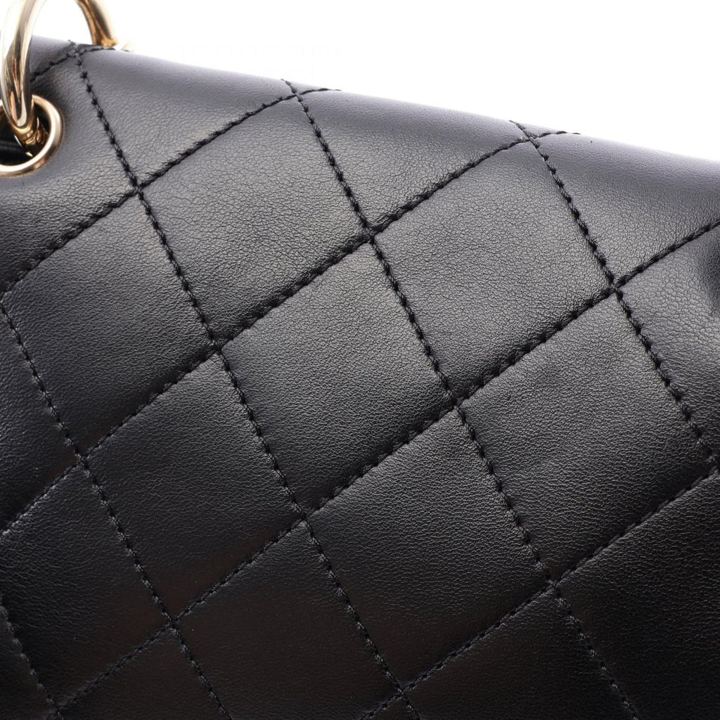 Chanel Shoulder Bag Quilted Black Lambskin Small Flap Chain — view 6