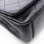 Chanel Shoulder Bag Quilted Black Lambskin Small Flap Chain — view 8
