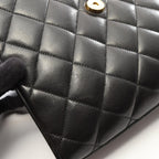 Chanel Shoulder Bag Quilted Black Lambskin — view 8