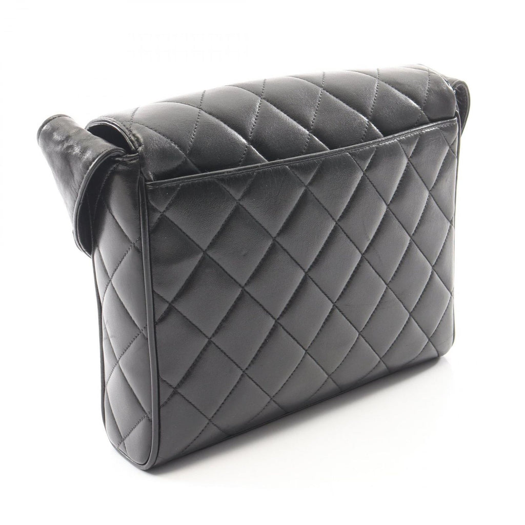 Chanel Shoulder Bag Quilted Black Lambskin — view 2