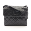 Chanel Shoulder Bag Quilted Black Lambskin