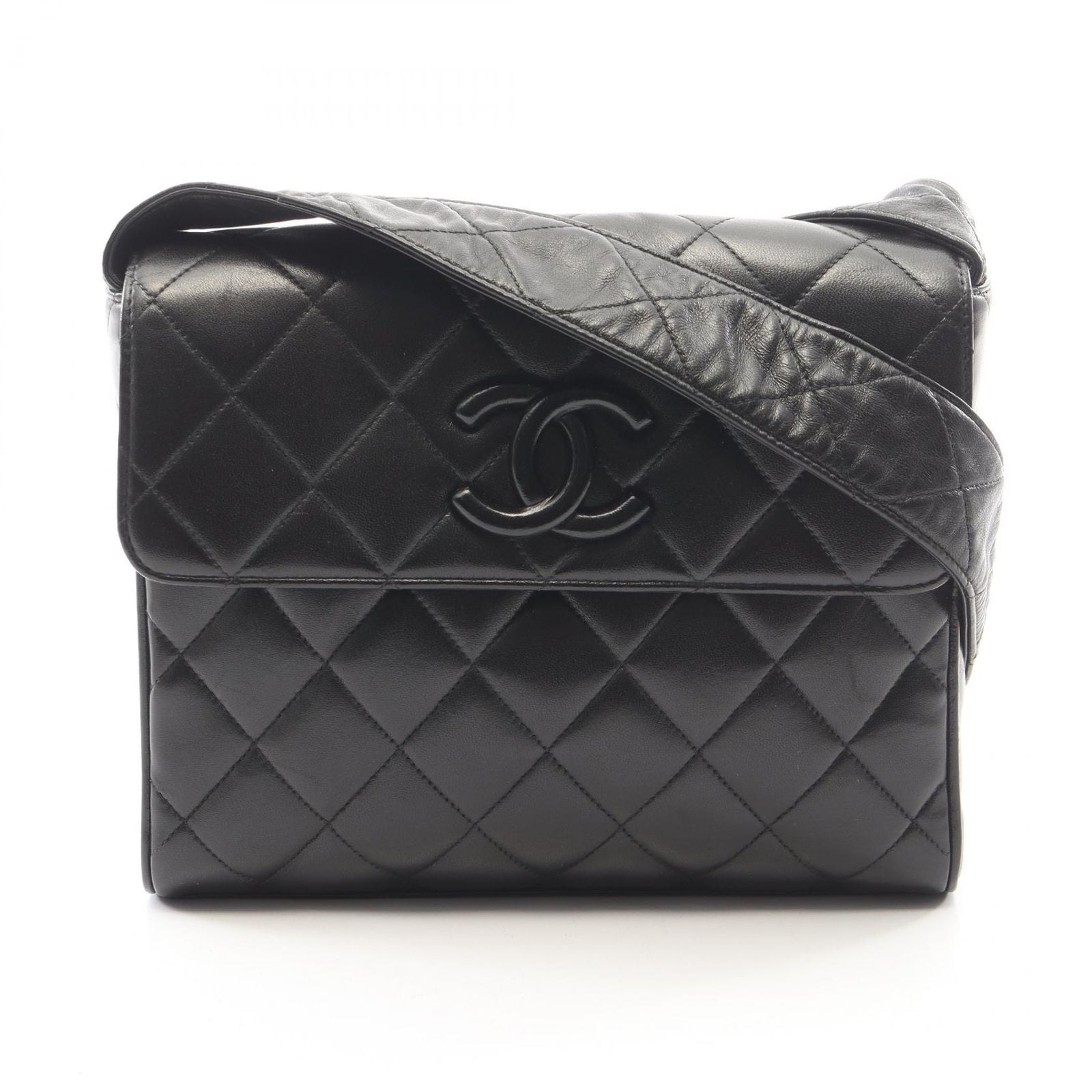 Chanel Shoulder Bag Quilted Black Lambskin