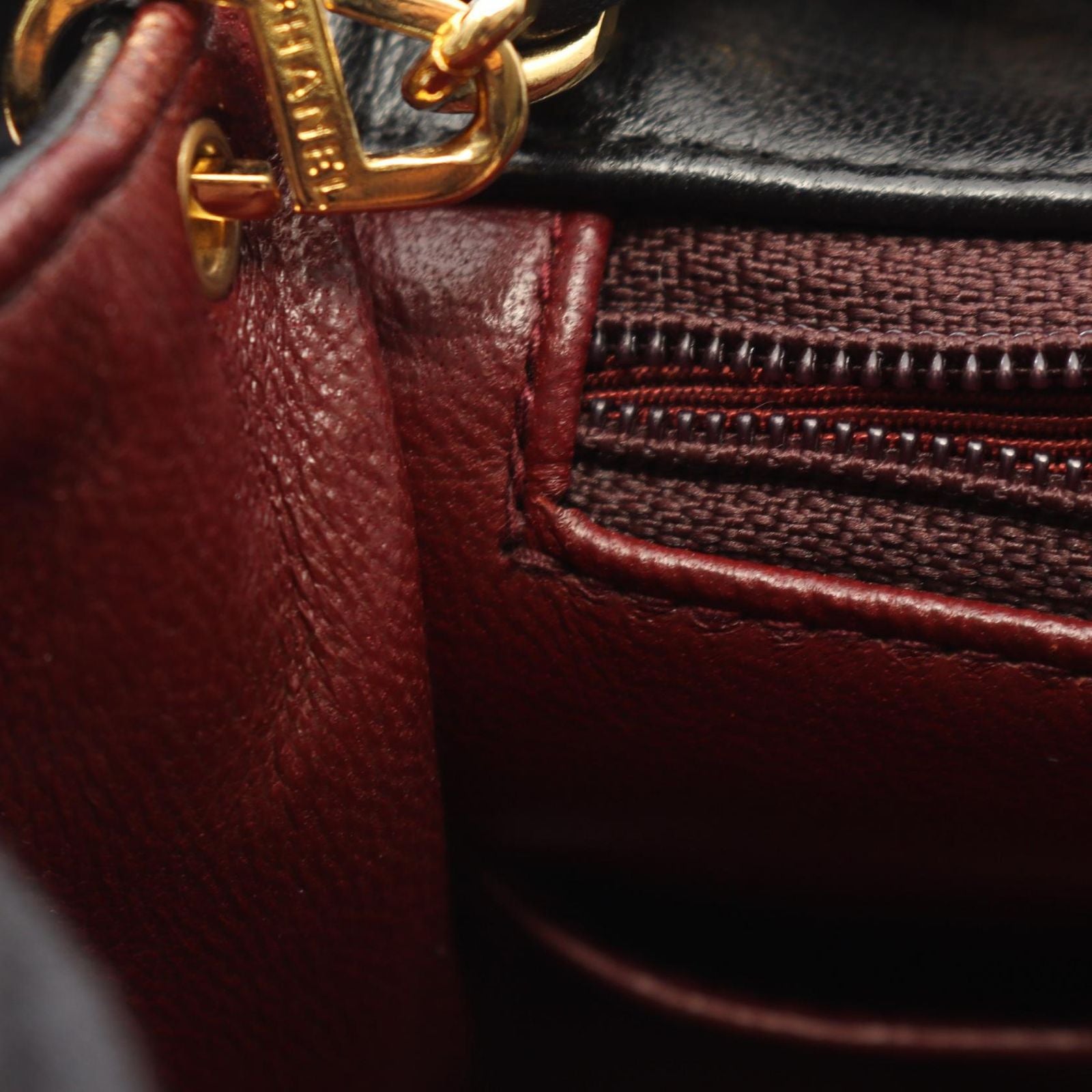 Chanel Shoulder Bag Mini Quilted 20 Black Lambskin Mini Chain — view 6