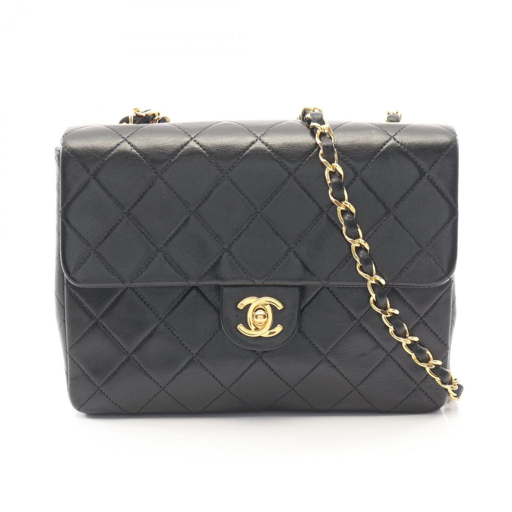 Chanel Shoulder Bag Mini Quilted 20 Black Lambskin Mini Chain