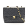 Chanel Shoulder Bag Mini Quilted 20 Black Lambskin Mini Chain