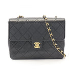 Chanel Shoulder Bag Mini Quilted 20 Black Lambskin Mini Chain