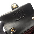 Chanel Shoulder Bag Mini Quilted 20 Black Lambskin Mini Chain — view 7