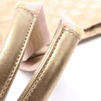 Gucci Tote Bag GG Canvas Sherry Line Gold Beige Pink — view 8