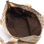 Gucci Tote Bag GG Canvas Sherry Line Gold Beige Pink — view 3