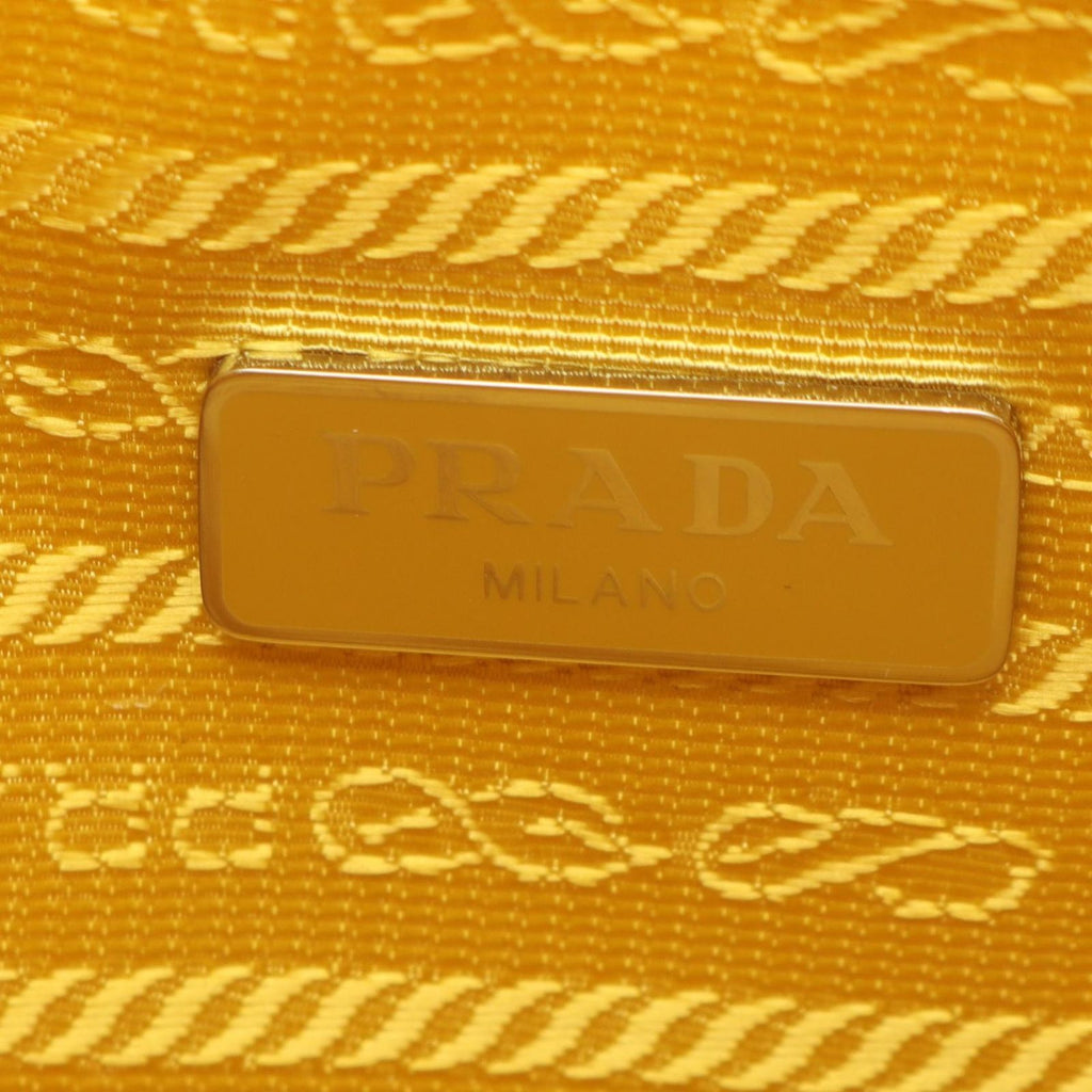 Prada Re Edition Re-Nylon Yellow Nylon Saffiano Leather Mini Bag — view 4