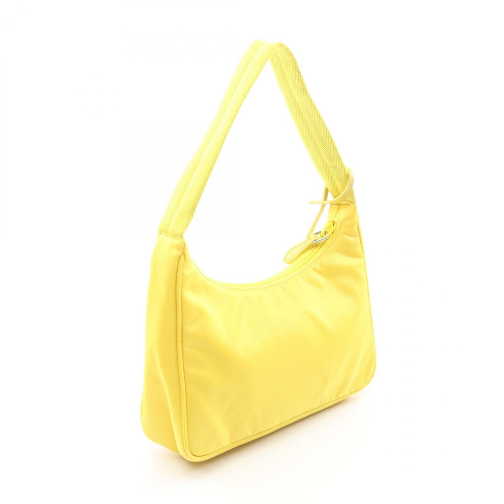 Prada Re Edition Re-Nylon Yellow Nylon Saffiano Leather Mini Bag — view 2