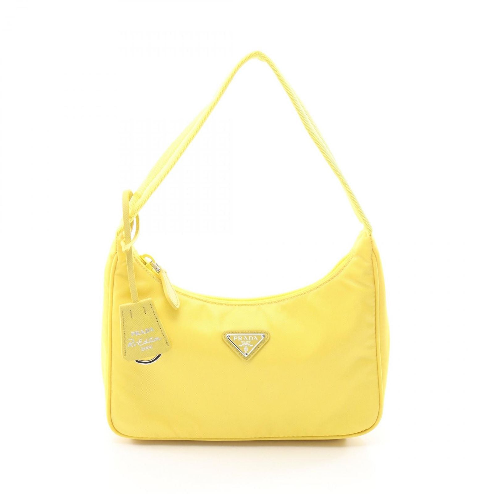 Prada Re Edition Re-Nylon Yellow Nylon Saffiano Leather Mini Bag
