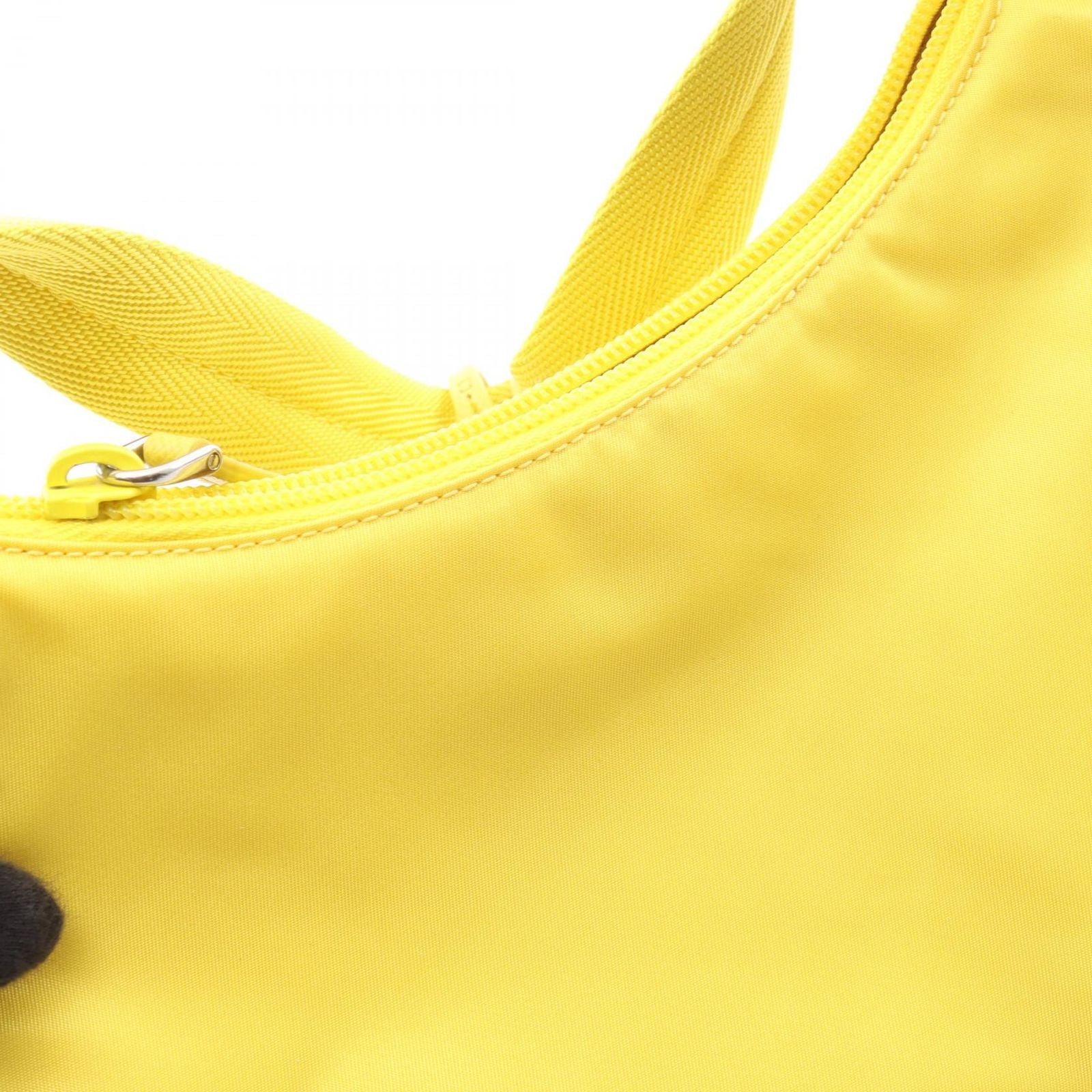 Prada Re Edition Re-Nylon Yellow Nylon Saffiano Leather Mini Bag — view 6