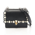 Fendi Shoulder Bag Mini Kan I Black Leather Canai Small