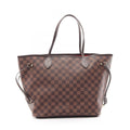 Louis Vuitton Tote Bag Neverfull MM Damier Ebene Canvas Leather
