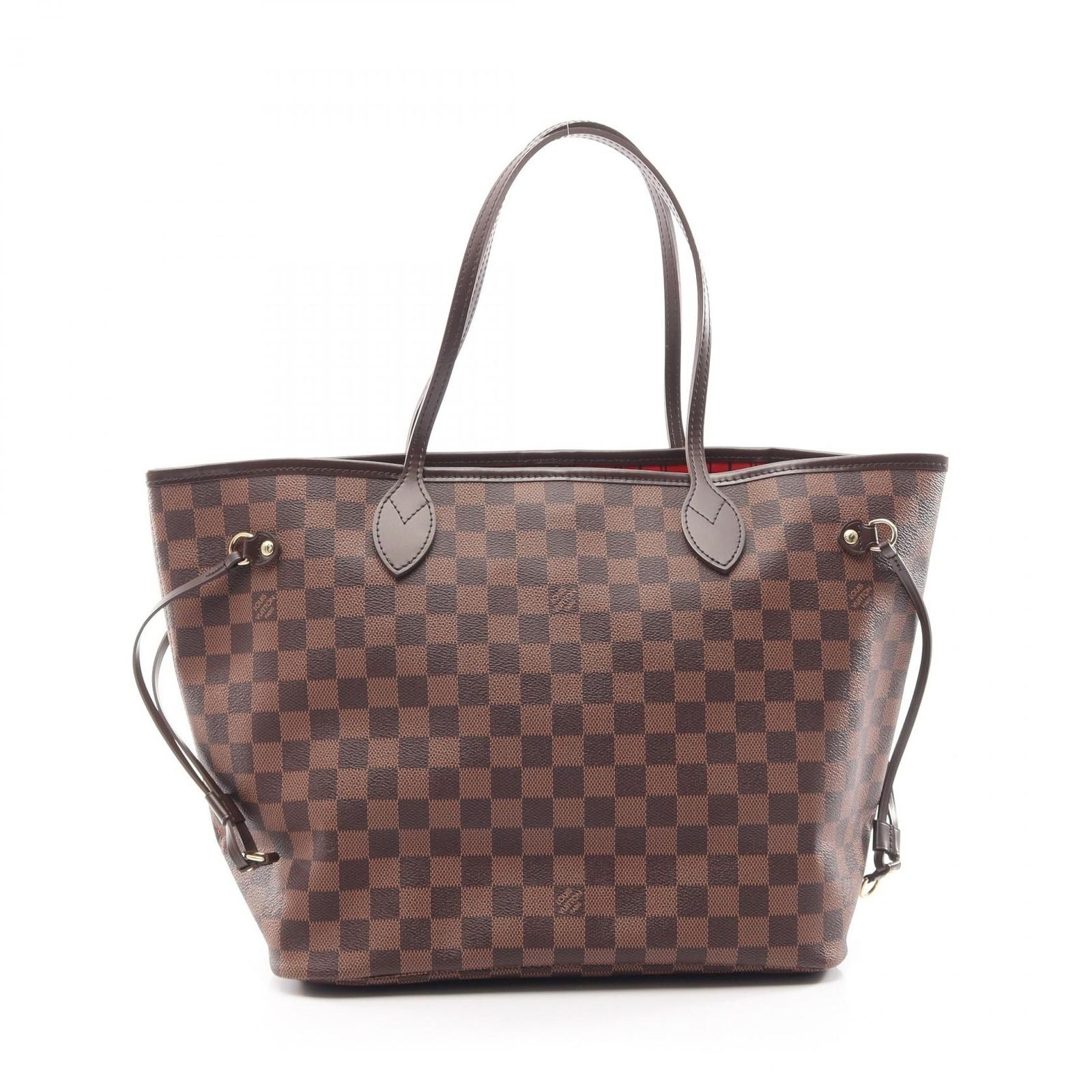 Louis Vuitton Tote Bag Neverfull MM Damier Ebene Canvas Leather