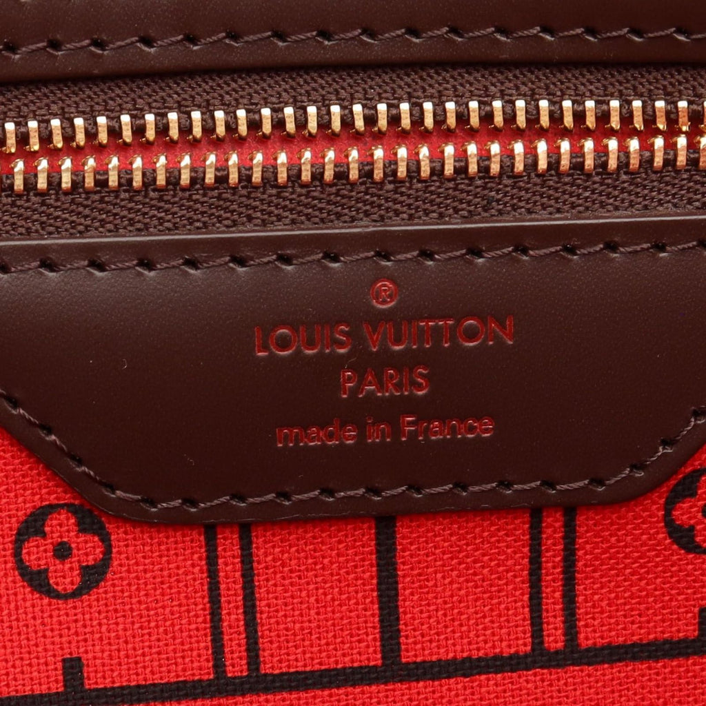 Louis Vuitton Tote Bag Neverfull MM Damier Ebene Canvas Leather — view 4