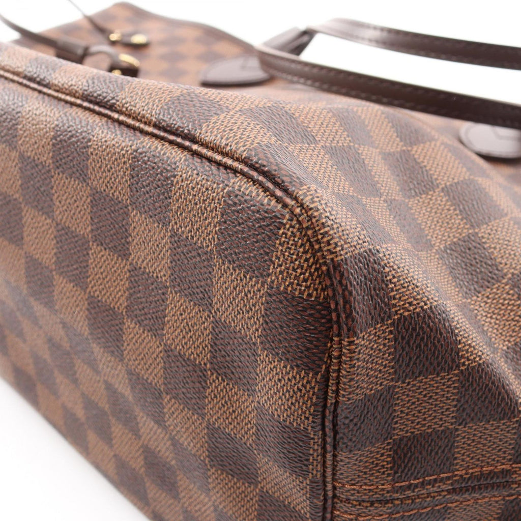 Louis Vuitton Tote Bag Neverfull MM Damier Ebene Canvas Leather — view 6