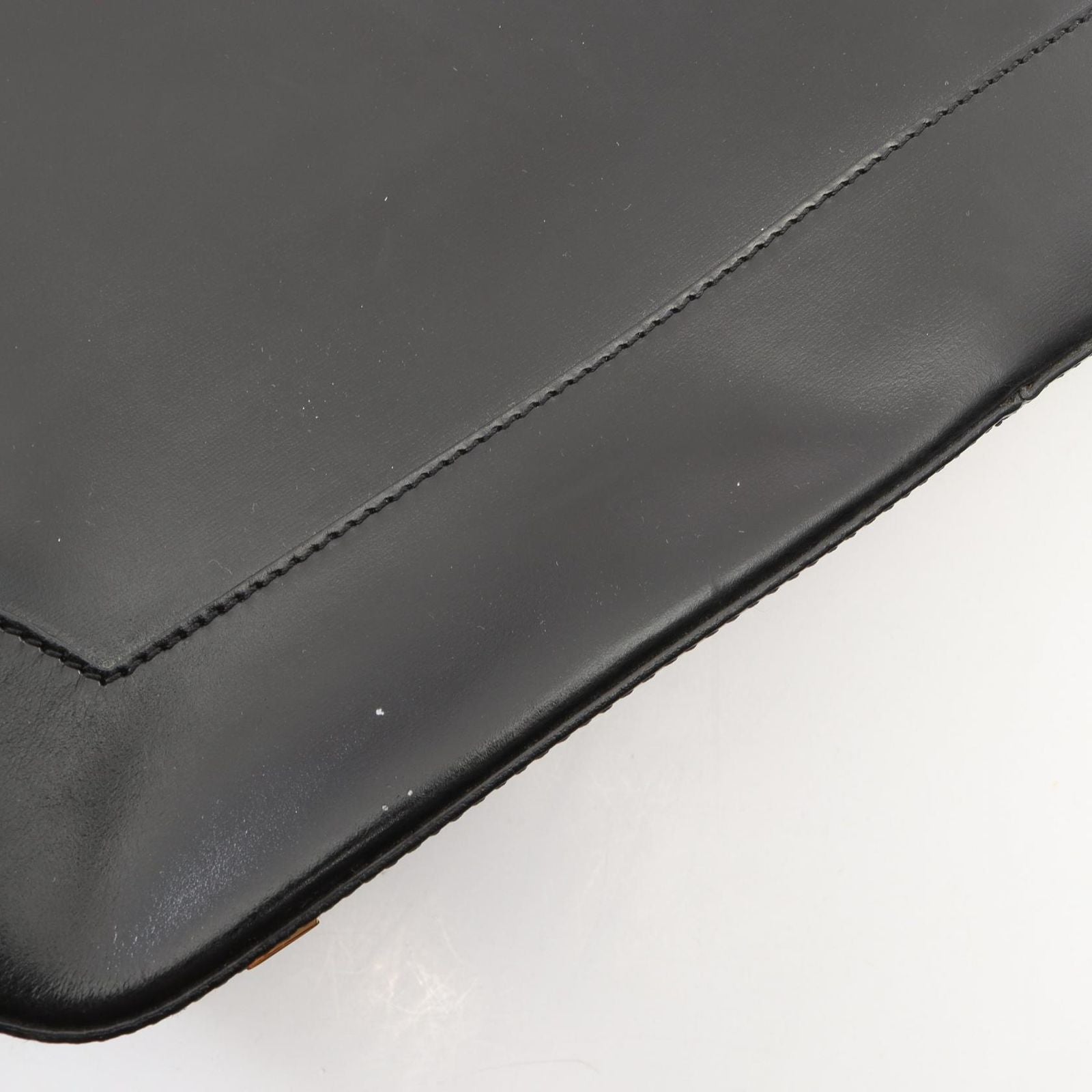 Celine Shoulder Bag Black Leather Gancini — view 6