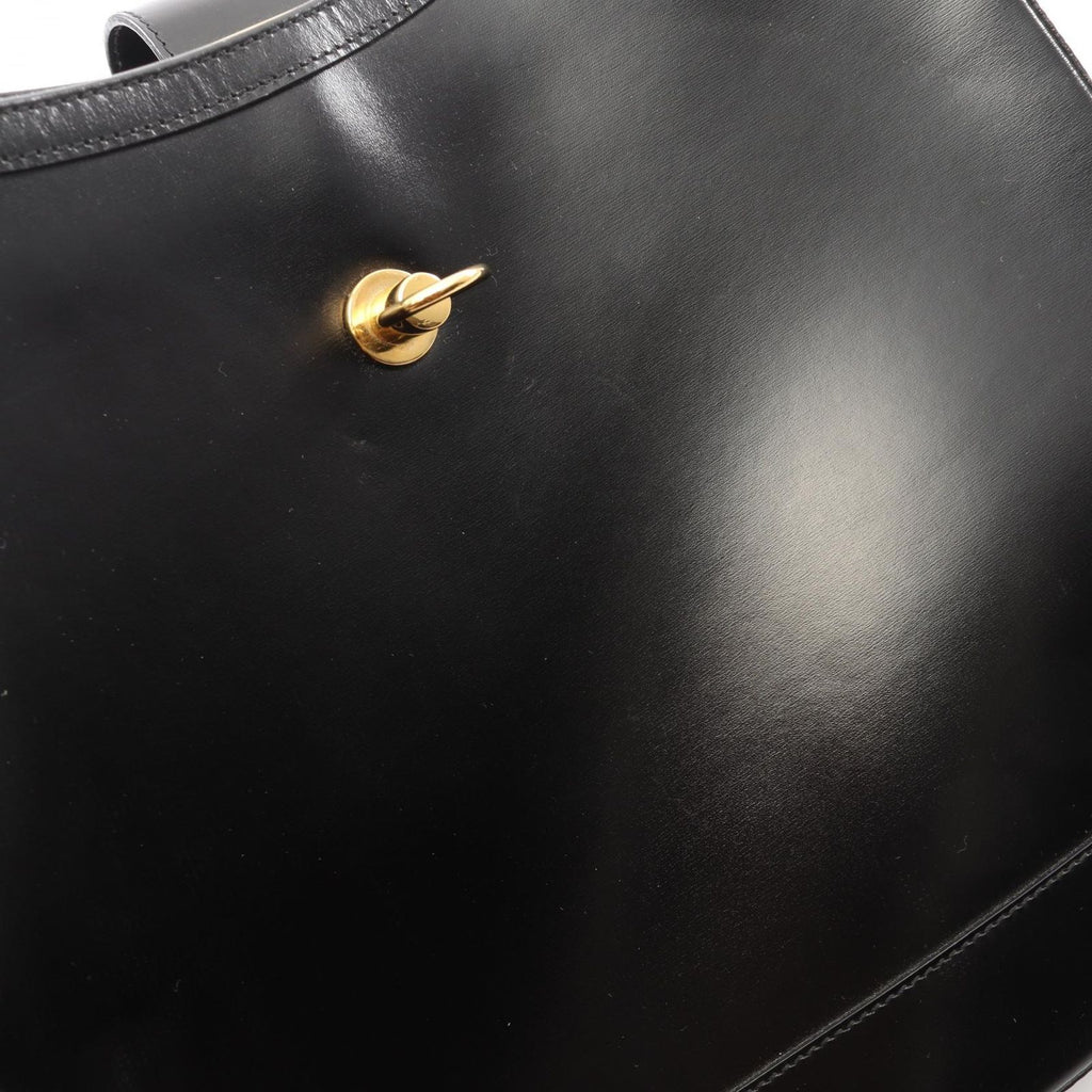 Celine Shoulder Bag Black Leather Gancini — view 7