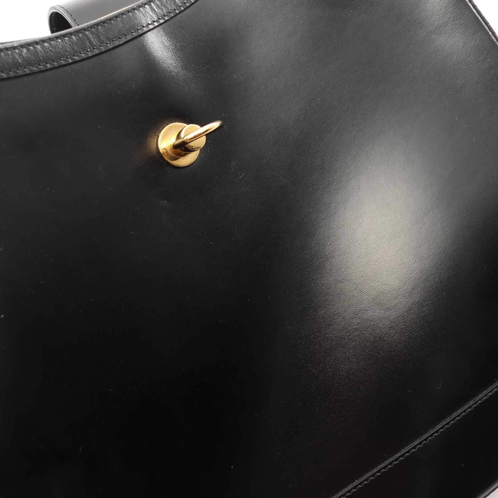 Celine Shoulder Bag Black Leather Gancini — view 7
