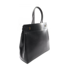 Saint Laurent Paris Tote Bag Manhattan S Black Leather — view 2
