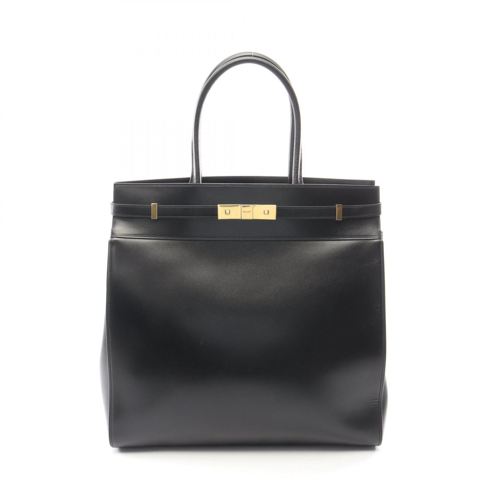 Saint Laurent Paris Tote Bag Manhattan S Black Leather