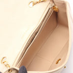 Chanel Shoulder Bag Quilted Diana Flap Light Beige Lambskin Chain — view 3