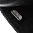Chanel Shoulder Bag Quilted Black Caviar Leather Chain Wallet — view 5
