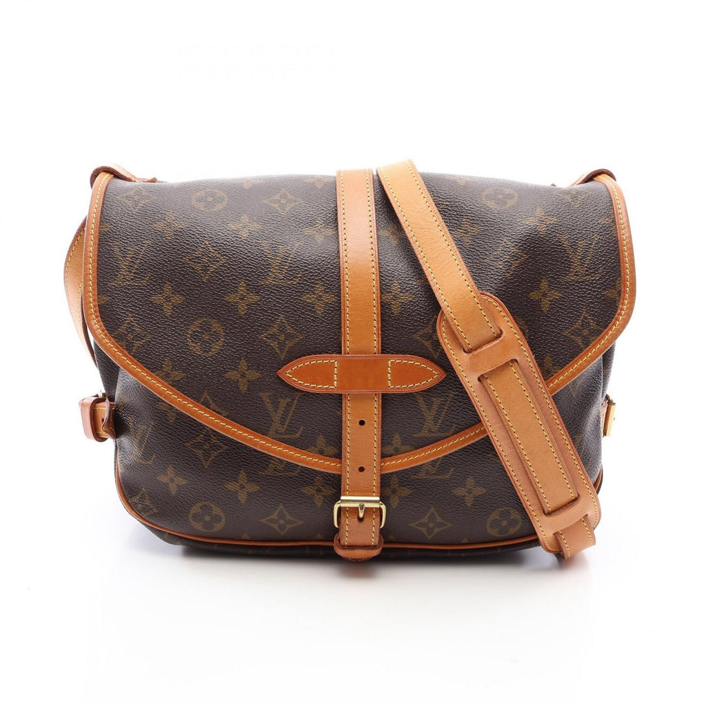 Louis Vuitton Shoulder Bag Saumur 30 Canvas Leather