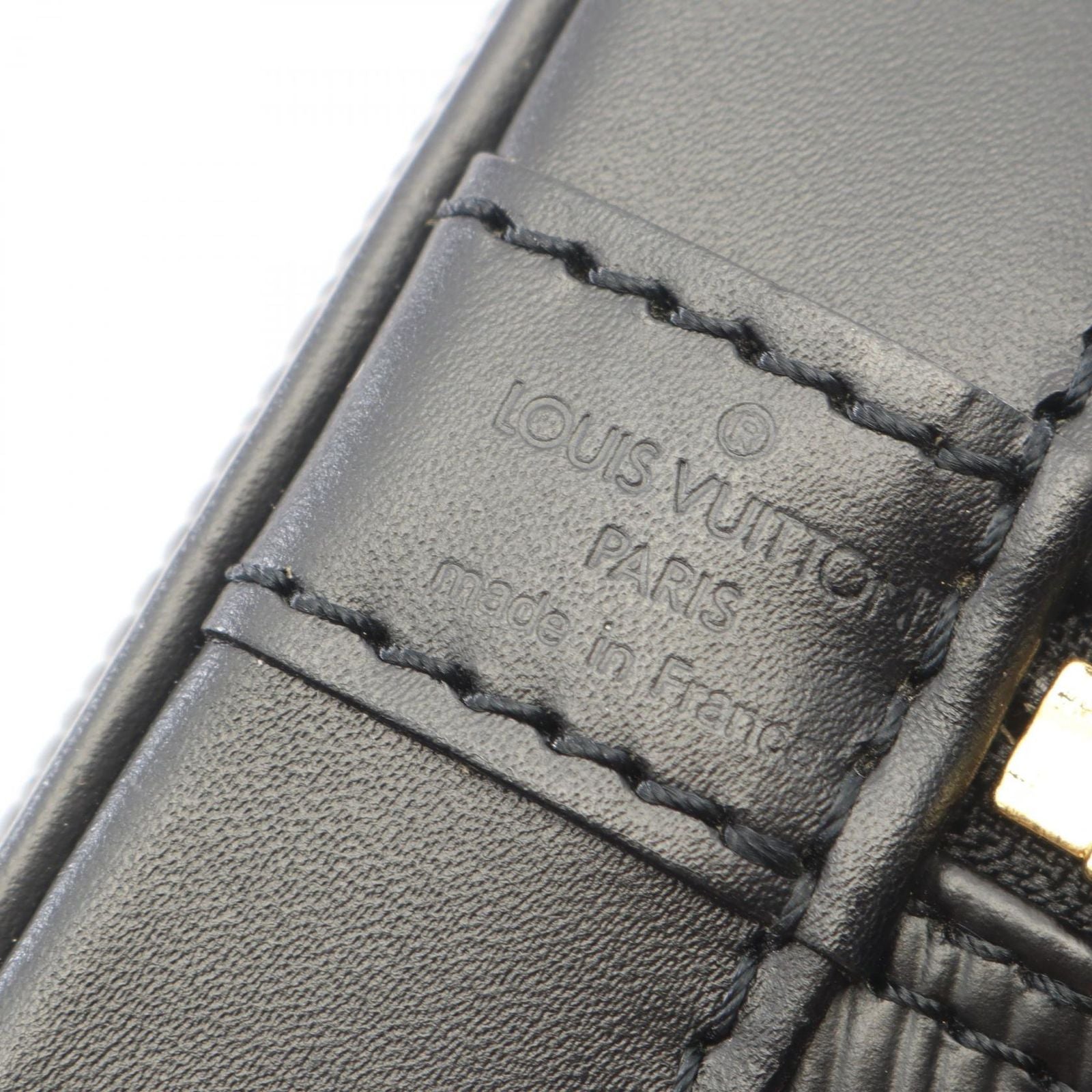 Louis Vuitton Alma Noir Leather Handbag — view 4