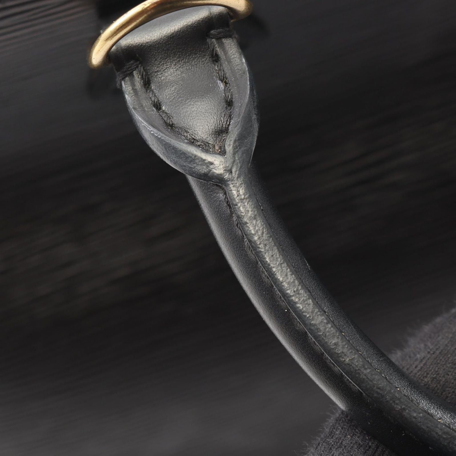 Louis Vuitton Alma Noir Leather Handbag — view 6