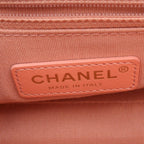 Chanel Shoulder Bag Quilted Logo Pink Lambskin Chain — view 4