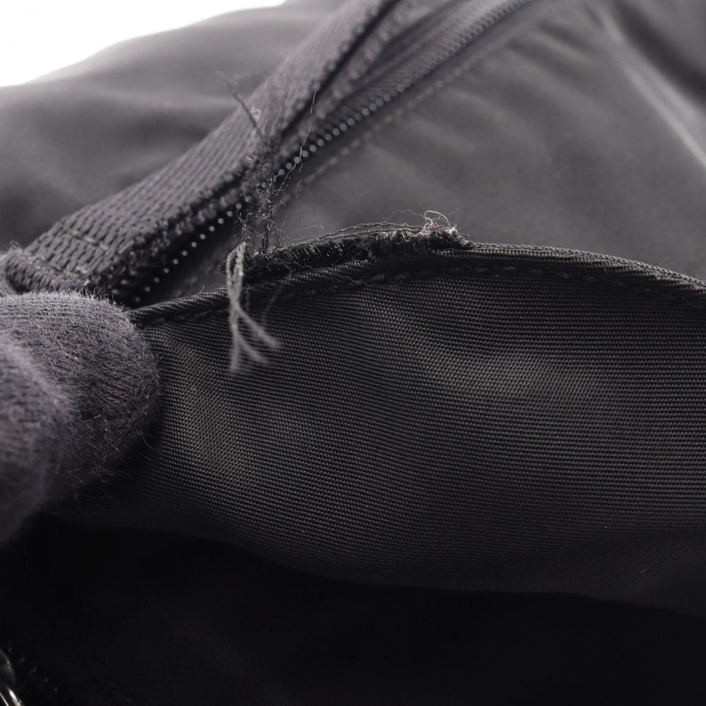 Prada Shoulder Bag Vela Black Nylon Leather Triangle Logo — view 8