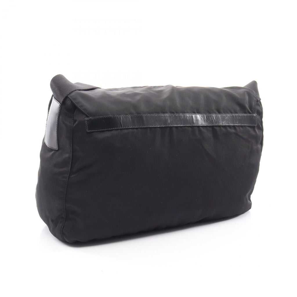 Prada Shoulder Bag Vela Black Nylon Leather Triangle Logo — view 2