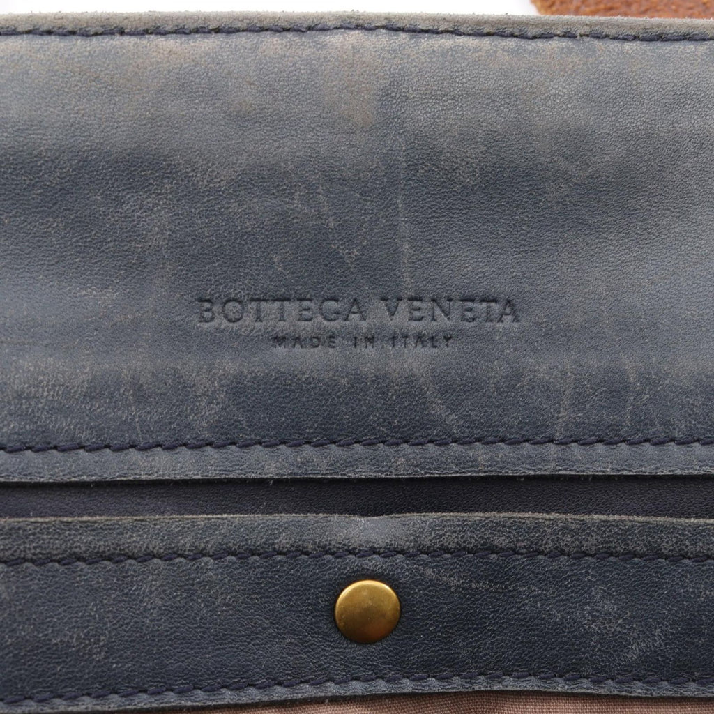 Bottega Veneta Tote Bag Intrecciato Navy Leather Large — view 4