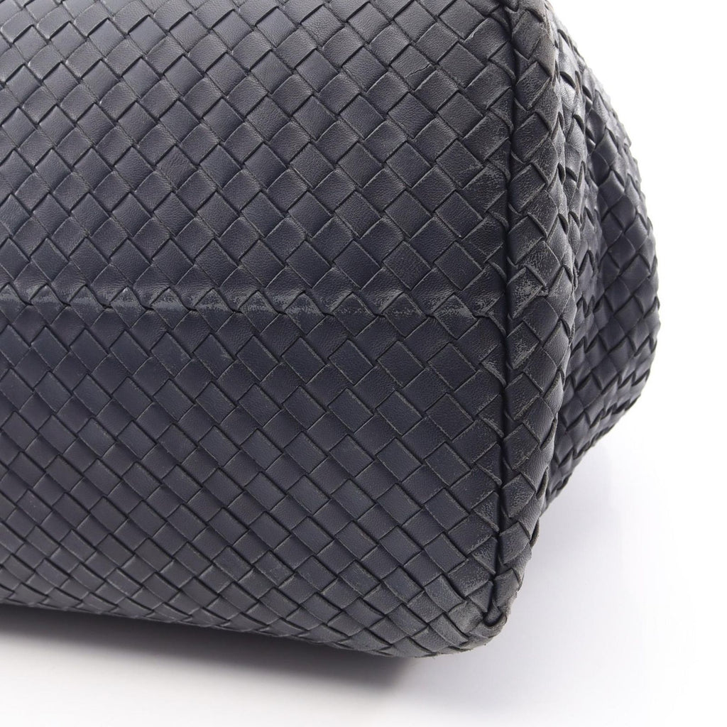 Bottega Veneta Tote Bag Intrecciato Navy Leather Large — view 8