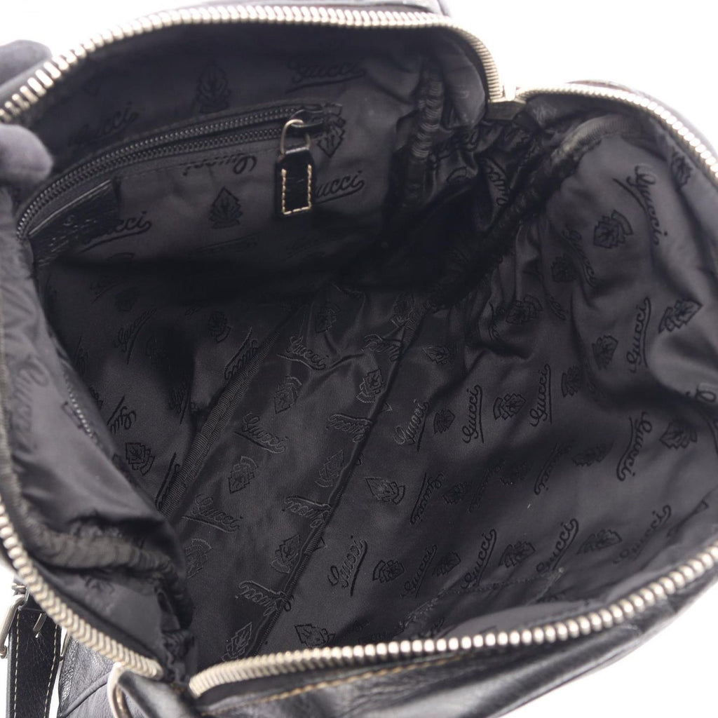 Gucci Shoulder Bag Crest Black Leather — view 3