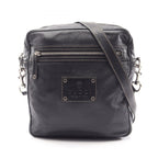 Gucci Shoulder Bag Crest Black Leather