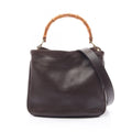 Gucci Bamboo 2-Way 001 Brown Leather Shoulder Handbag