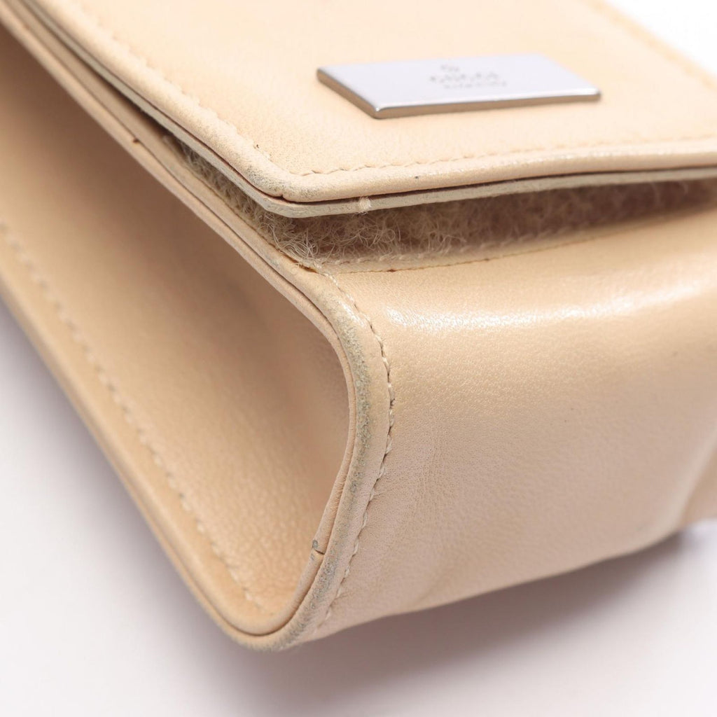 Gucci Shoulder Bag 039 Beige Leather Mini — view 5