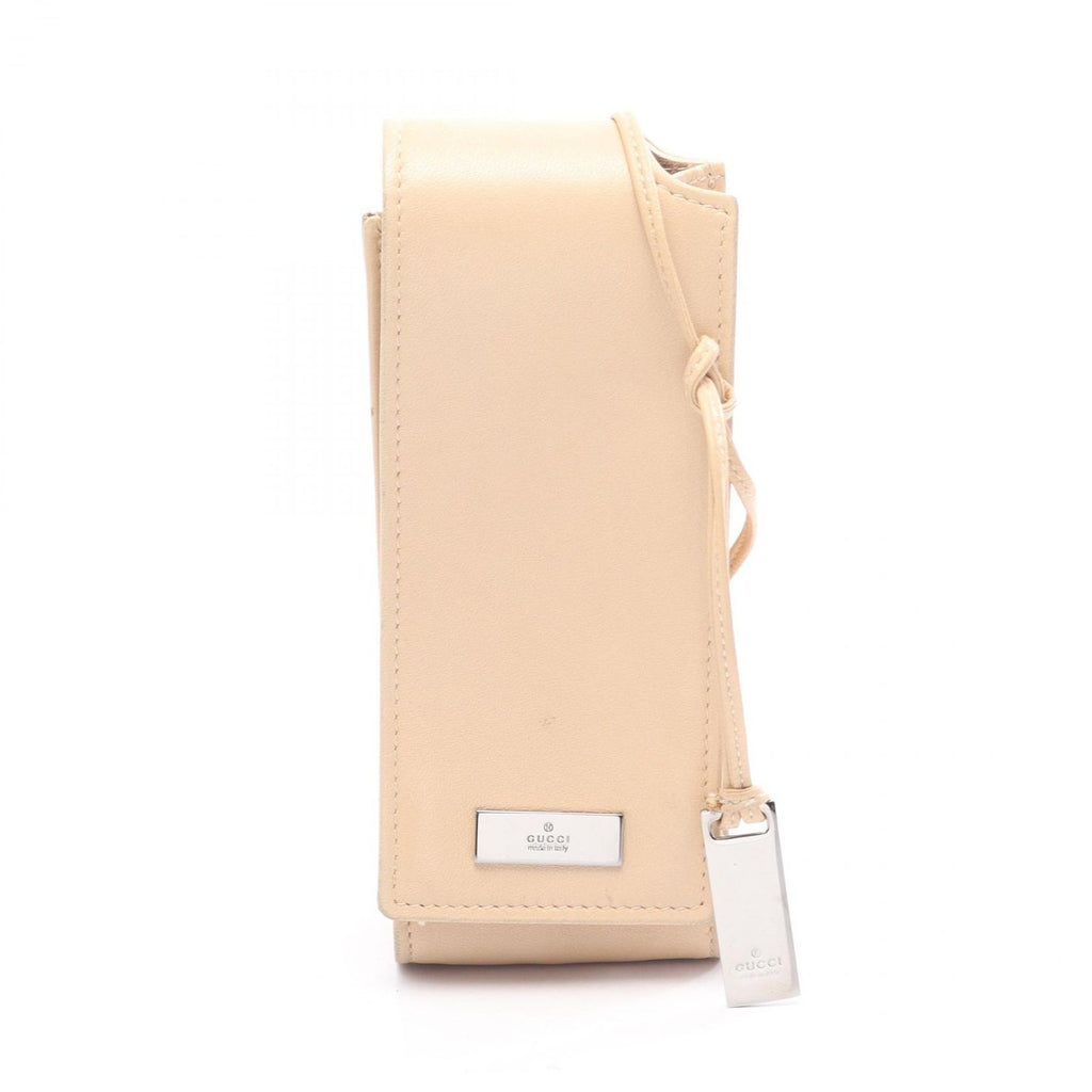 Gucci Shoulder Bag 039 Beige Leather Mini